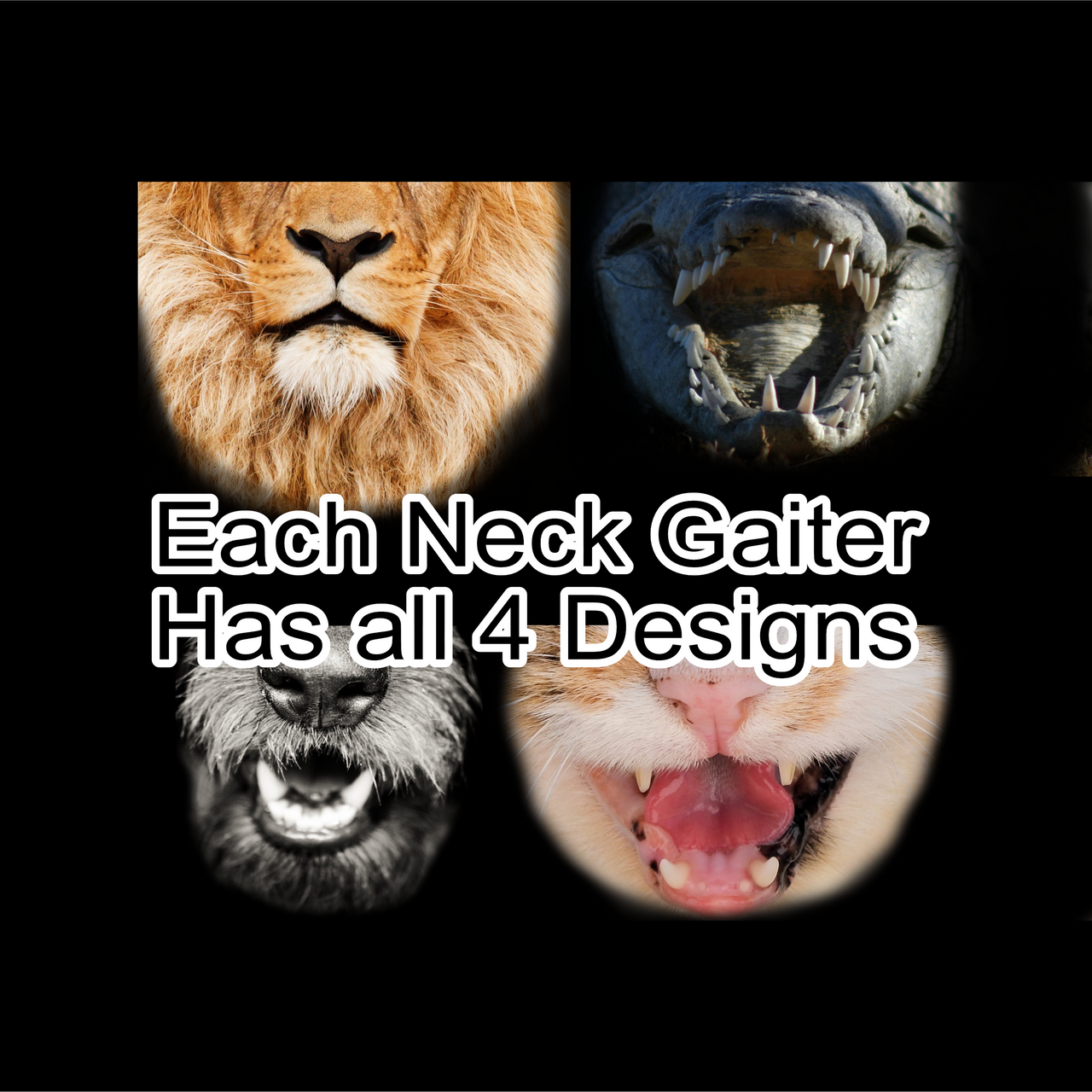 Animals v1 Neck Gaiter (4 in 1) - Lewis.Empires, LLC