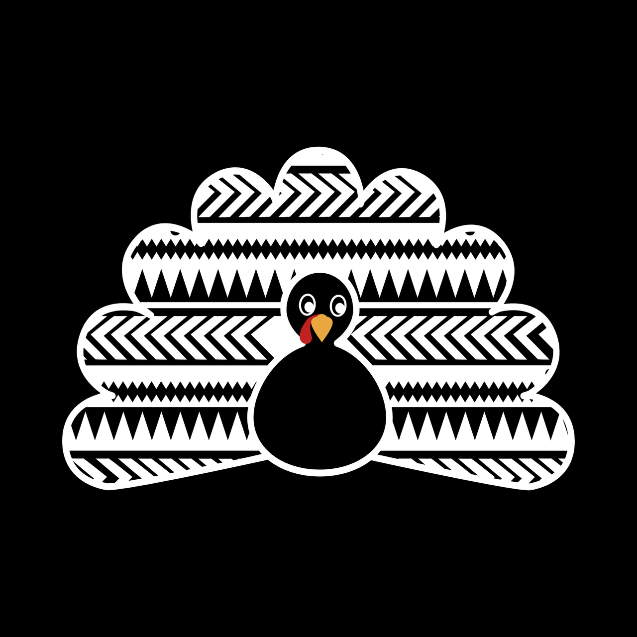 "Aztec Turkey No Fill" Unisex T-Shirt - Lewis.Empires, LLC