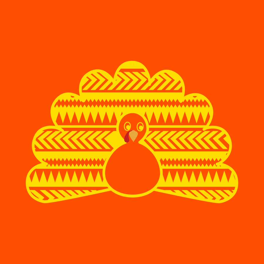 "Aztec Turkey No Fill" Unisex T-Shirt - Lewis.Empires, LLC