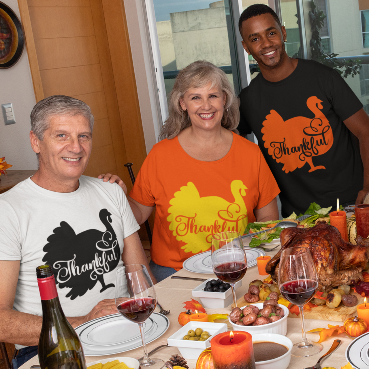 "Thankful Turkey" Unisex T-Shirt - Lewis.Empires, LLC