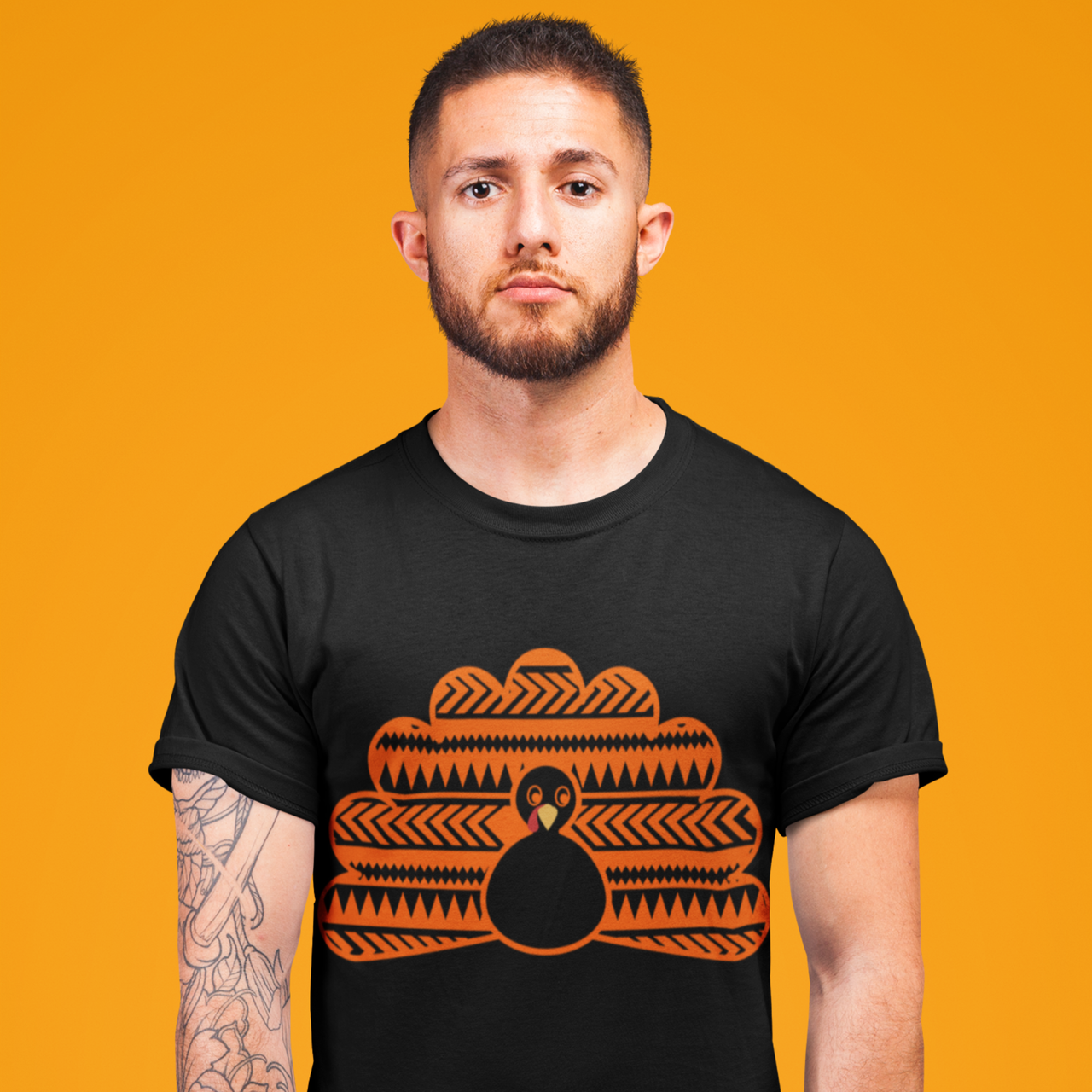 "Aztec Turkey No Fill" Unisex T-Shirt - Lewis.Empires, LLC