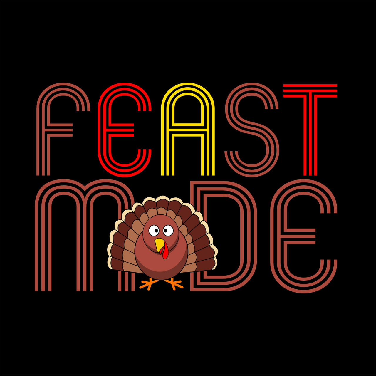 "Feast Mode Turkey" Unisex T-Shirt - Lewis.Empires, LLC
